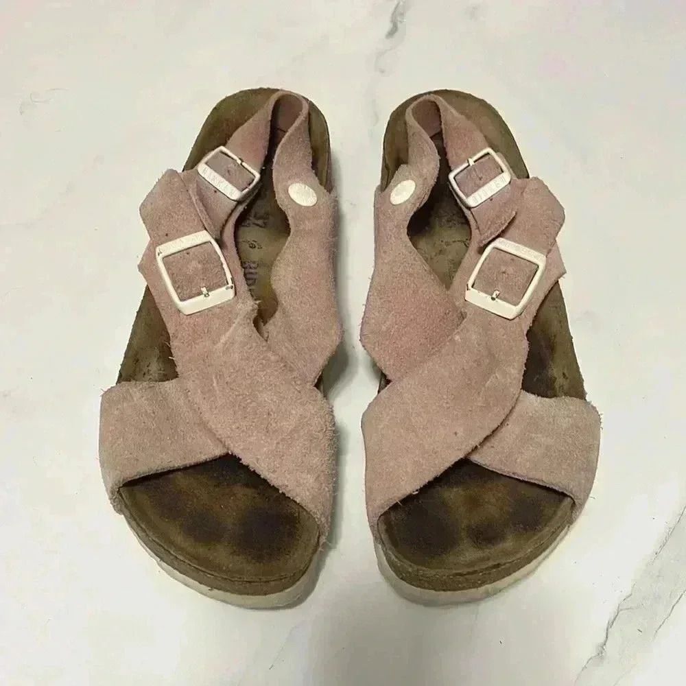 Women's Pink Suede Sandals